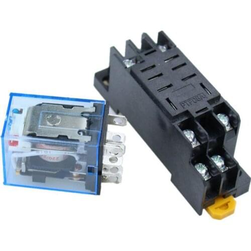 10Pcs LY2NJ JQX-13F DC 12/24V AC 220V 8 Pins Coil Electromagnetic Power Relay