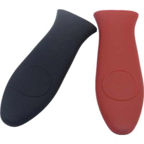 100pcs Silicone Insulation Sleeve Cast Iron Skillet Holder Cover Non Slip Protection Burn Proof Handles SN756