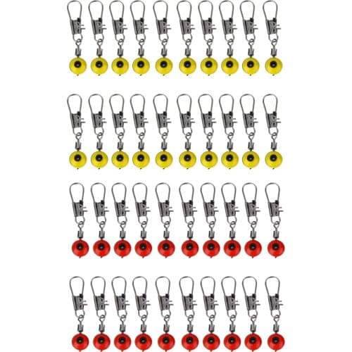 40pcs Fishing Space Beans Shank Clip Connector Fishing Swivel Snap Lightweight and compact, easy to carry