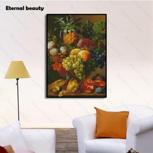 Diamond Painting Fruit Diamond Rhinestone Embroidery Retro Fruit Collection Cross Stitch Kits Full Square Drill Picture Handmade