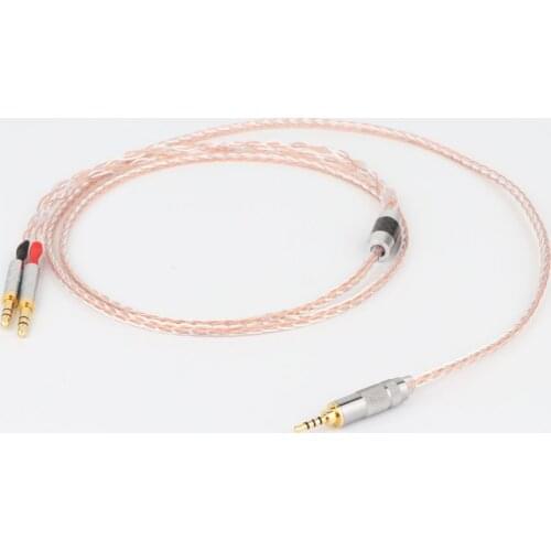 HIfi audio OCC+silver plated 8 cores AUX cable hifi audio 2.5mm to 3.5mm headhpone cable Audio Upgrade Cable
