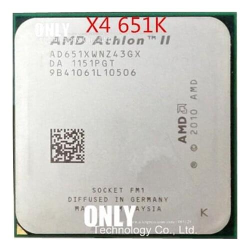 Free shipping X4 651K Quad-Core FM1 3.0GHz 4MB 100W CPU processor pieces X4-651