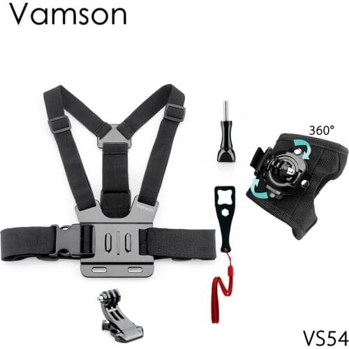 For SJ4000 Accessories Chest Strap Belt Mount Screw 360 Degrees Rotation Hand Strap Wrench For Gopro Hero 5 4 for EKEN H9R VS54