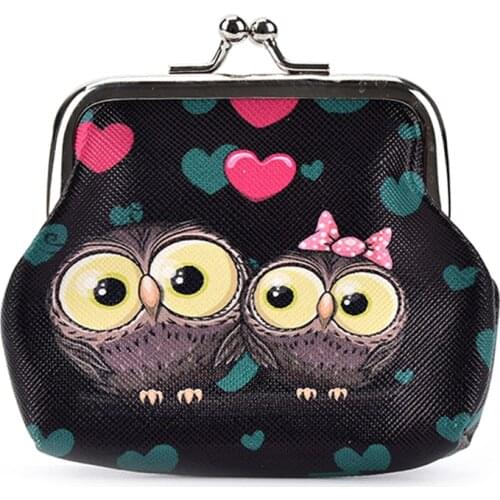 Hot Sale! 1PCS Women Purse Lovely Owl Pattern Printing Hasp Small Wallet Women Cute Coin Purse Wallet Carteira Feminina