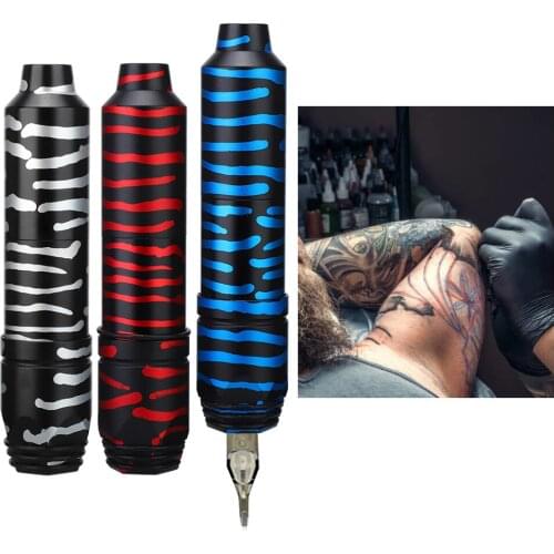 Camouflage Quality space aluminum Electric Tattoo Pen Machine PortableTattoo Artists Tools With Adjustable Needles RCA Interface