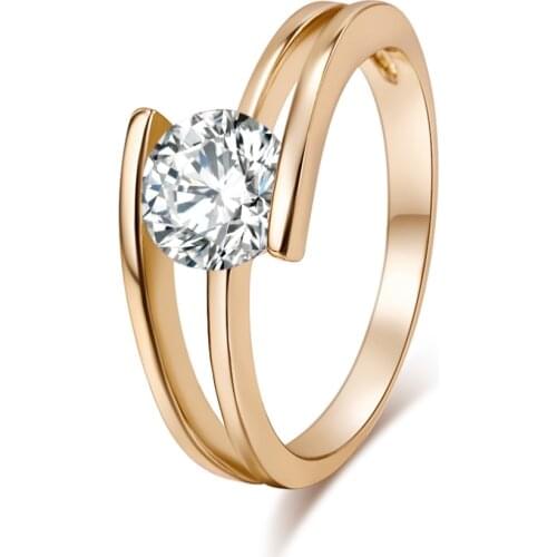 Hot Selling AAA Cubic Zirconia Fashion Rings for Women Girl Wedding Engagement Classic Crystal Stone Rings Show Elegant Jewelry