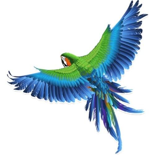 Creative Car Sticker Pretty with Open Wings Parrot Decor Decal Window Vinyl Reflective Cover Scratches Waterproof PVC