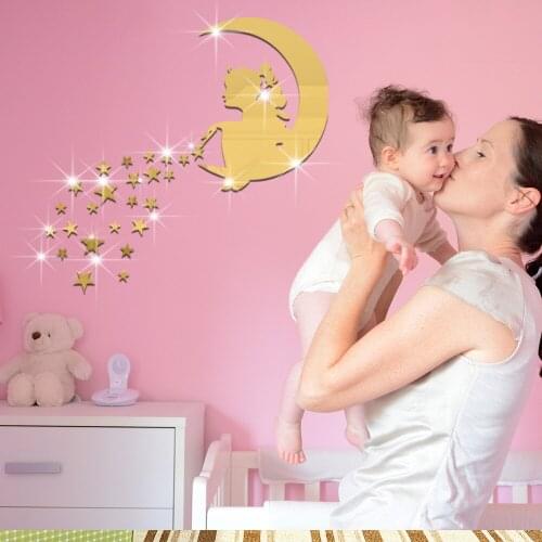 Jm139 Creative Building Blocks Puzzle Mirror Sticker TV Background Wall Acrylic Three-Dimensional Wall Stickers. Stickers