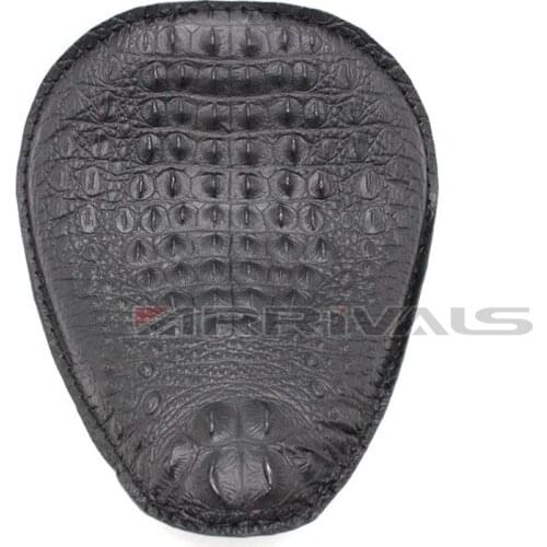 Motorcycle Retro Black/Brown Crocodile Leather Style Solo Seat For Harley xl1200 883 48 72 Sportster Chopper Bobber Custom