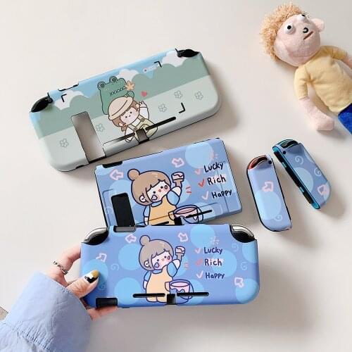 Cartoon Happly Girl Lovely Switch Game Console Protective Case Cover For Nintendo Switch And Lite