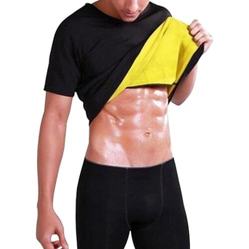 Men Thermal Body Shaper Slimming Shirt Shapers Compression Slim Shirt Neoprene Waist Trainer Body Shaper Slim Vest T-Shirt