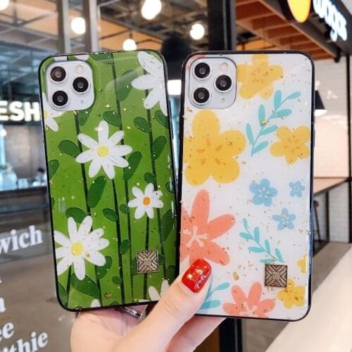 Sumkeymi Cute Flower Soft Silicone Cover Phone Holder Case For iphone 11 Case For iphone 12 7 8 Plus mini Pro X XS Max XS XR