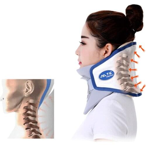 Inflatable Cervical Traction Support Fixed adult Neck Head Posture Corrector Collar Neck Brace Massage Back Pain Relief Therapy