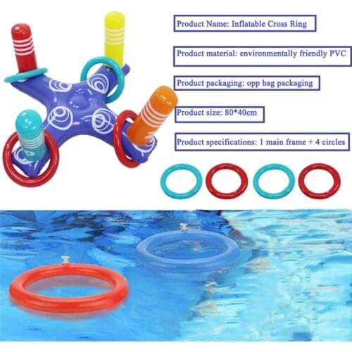 Inflatable Cross Ring Toss Game Swim Pool Fun Toys For Adult And Children Summer Water Beach Party Props Plaything Air Mattress