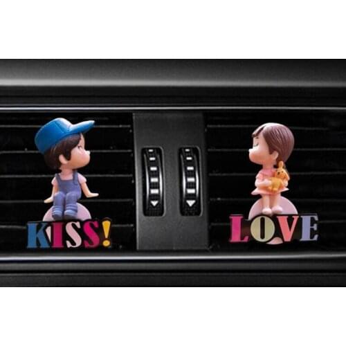 Lovers car air freshener perfume air conditioner outlet Perfume clip bulldog auto air freshener Car interior accessories