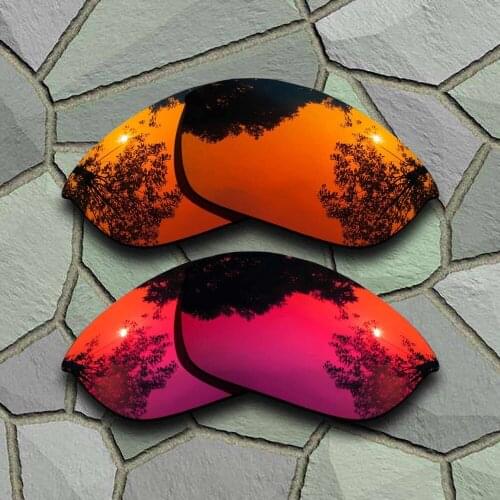Red Orange&Violet Red Sunglasses Polarized Replacement Lenses for Oakley Half Jacket 2.0