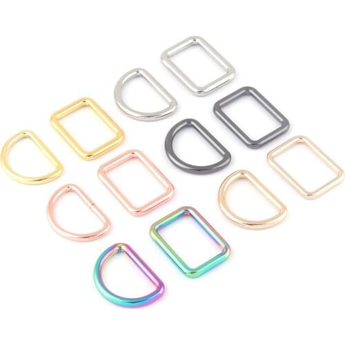 1"(25mm) Rainbow Adjuster Slide Release Buckles,Metal D Ring Strap Purse Buckle Dog Collar Handbag Webbing Hardware Supplies DIY