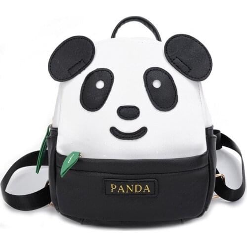 Cartoon Panda Childrens Backpack PU Girls Boys School Bags Pattern Backpack Kids Mochilas Christmas Gifts