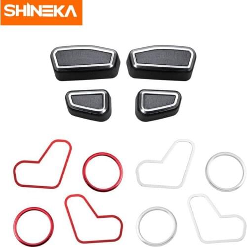 SHINEKA For Jeep Grand Cherokee 2011-2016 Car Front Passenger Seat Waist Adjustment Switch Decoration Cover For Grand Cherokee
