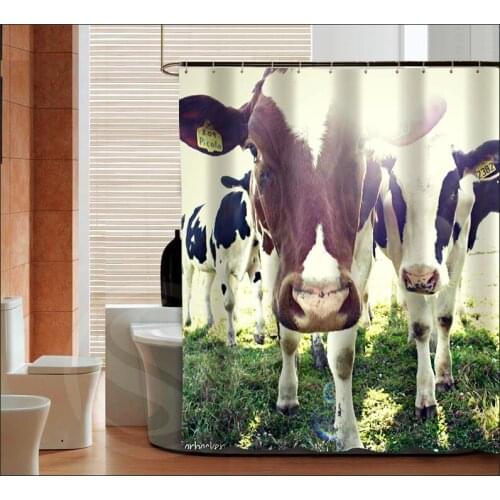 Stylish Dairy cow fashion custom Shower Curtain Bathroom decor High Quality Bath Curtains
