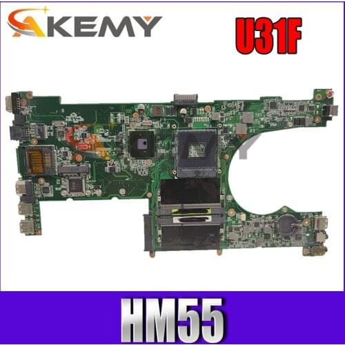 U31F Motherboard For ASUS U31 U31F Laptop Mainboard REV 2.0 HM55 60-N19MB1000-D08 DDR3 Fully tested Free shipping