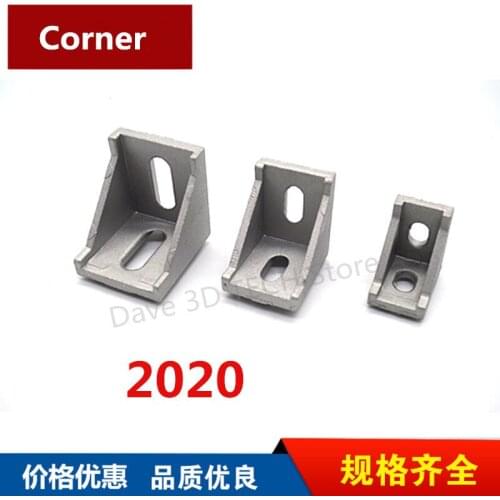 5pcs/lots 2020 corner fitting angle aluminum 20 x 20 L connector bracket fastener match use 2020 industrial aluminum profile