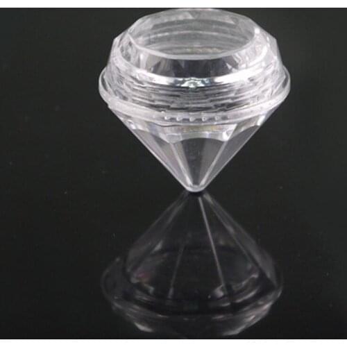 High Quality 5G Clear Diamond Shaped Cream Jar Empty Portable Travel Cosmetic Bottle Can Wholesale LX1286
