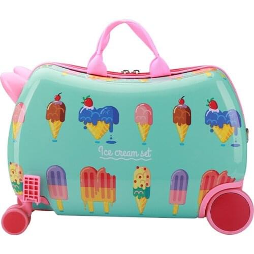 High-quality childrens mount toys, childrens creative luggage, travel trolley case, cute check box, boy and girl universal
