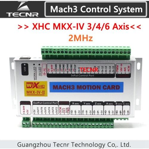XHC MKX-IV Mach3 breakout board 3 4 6 axis USB motion control card 2MHz support windows 7,10
