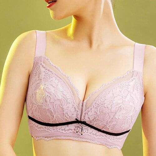 Women Bras Full Coverage Non Padded Plus Size Minimizer Bra Big Cup Lace Underwear Female Lingerie 38 40 42 44 46 D E F G H I J