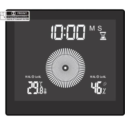 Bathroom Digital Clock Kitchen Wall Clock LCD Screen Waterproof Shower Timer Alarm Temperature Humidity Meter ABS LCD Screen 1pc