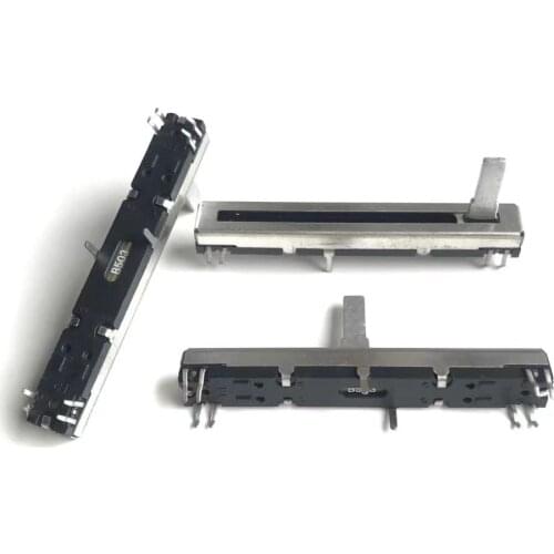 10PCS/LOT For Mickey mixer fader potentiometer 60MM 6CM long double B50K B50KX2 Potentiometer Stereo Slide