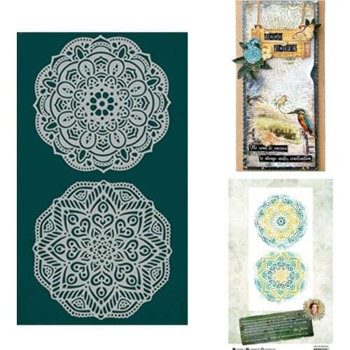 2021 Symmetrical Circular Pattern Cutting Stencil Scrapbook Diary Decoration Embossing Template Diy Greeting Card Handmade New