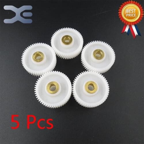 5Pcs Meat Grinder Parts Gear Plastic Copper Gear Diameter 45MM/17.6MM Teeth 54/16 New Unused Free Shipping