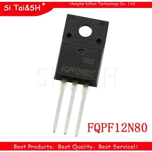 5pcs FQPF12N80 TO-220 FQPF12N80C 12N80 TO-220 new original