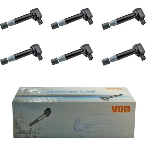 6pcs Auto Ignition Coil for Honda Accord CG5 3.0L 1998-2002 CM 3.0L 2002-2008 Acura RL 3.5L TL 3.2L 2003-2008 30520P8EA01