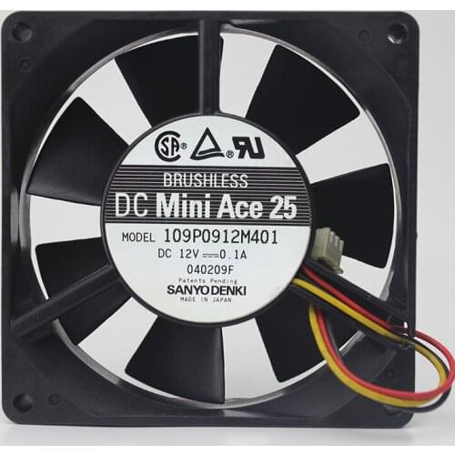 9025 double ball 9CM chassis power supply fan 12V 0.1A 109P0912M401