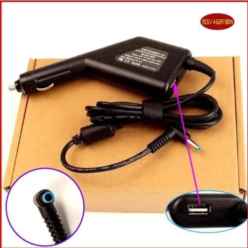 Laptop DC Power Car Adapter Charger 19.5V 4.62A + USB for HP Envy 17-j010tx 17-j011nr 17-j011sp 17-j029nr 17-j073ca 17-j098EF