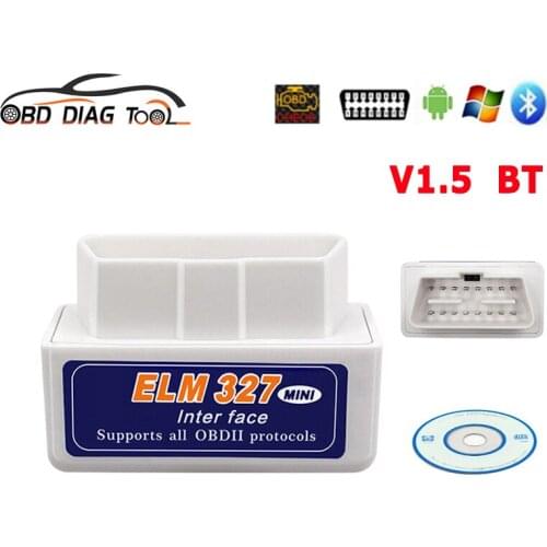 Automotive Scanner OBD2 ELM 327 V1.5 Bluetooth Car Diagnostic Tools Super Mini ELM327 BT OBD OBDII Adapter Scan Tool Android PC