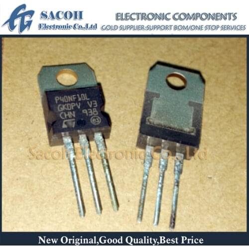 Free Shipping 10Pcs STP40NF10L P40NF10L STP40NF10 P40NF10 TO-220 40A 100V N-ch Low Voltage MOSFET Transistor