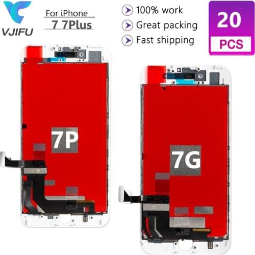 20Pcs/Lot 100% Test For iPhone 7 7 Plus LCD With Touch Screen Digitizer Assembly Replacement Display No Dead Pixel DHL Shipping