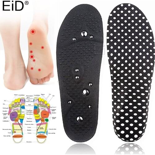 EiD Magnetic Therapy Magnet Massage Insoles Therapy Acupuncture Insole Comfort Support Magnetic Slimming Massaging Insert Unisex