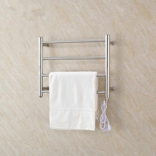 Electric Heated Towel Rack Bathroom Drying Rack, Stainless Steel Toilet Towel Rack AC 220V/110V Bathroom Towel Rack