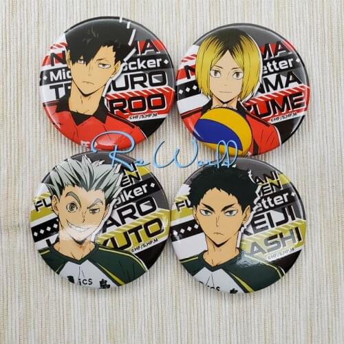 Haikyuu Anime keychain Oikawa Tooru Kozume Kenma Kuroo Tendo Satori Koutarou Hinata Badge