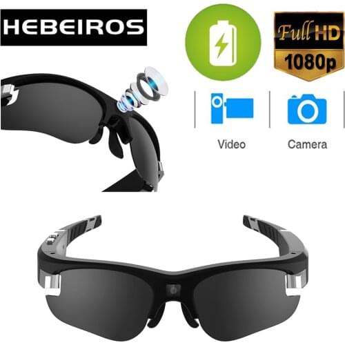 Hebeiros 1080P HD Mini Battery Camera Photo Video Recorder Hidden DV Wearable Camcorder Cam EyeGlasses 256GB SD Card Storage
