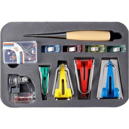 Cloth Strip Tape Making tool Curling Pull Set Sewing DIY Patchwork Piping Trimming Tape Wrapping Tool Set Sewing Accessories