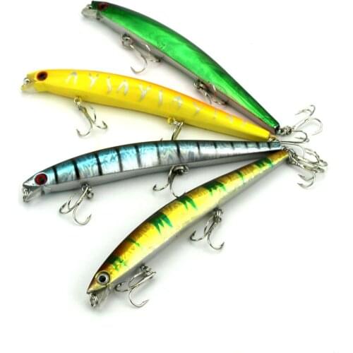 13cm 13.9g Artificial Minnow Lure Hard Plastic Fishing Lure 8pcs With 3D Fish Eyes Bass Salt Water Freshwater Fishing Tackle
