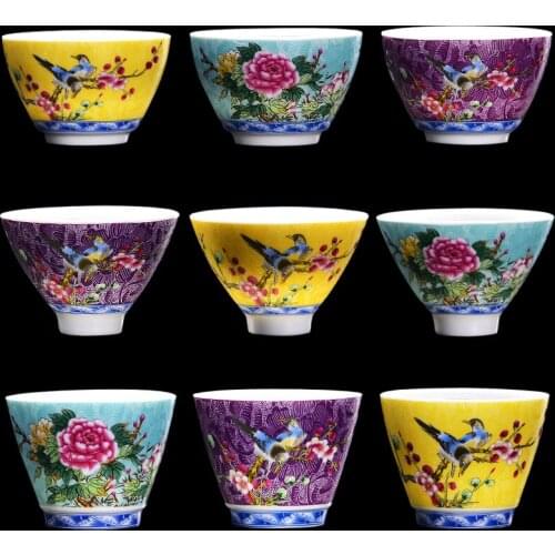 Jingdezhen Handmade Ceramic teacup Boutique small tea bowl chinese porcelain Tea set Accessories portable Master Teacup