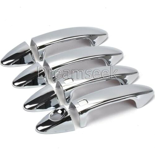 Door Handle Cover For Ford EcoSport Fiesta 2013-2016 With Smart Key Hole ABS Chrome Molding Trim Exterior Decoration