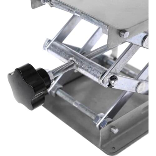 D08D Laboratory Lifting Platform Stand Rack Scissor Jack Bench Lifter Table Lab 100x100mm Stainless Steel For Scientific